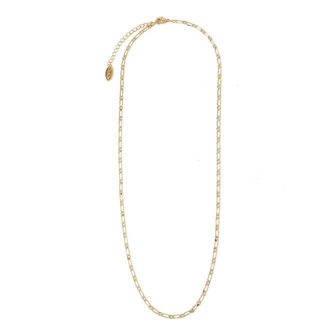 Orelia London Jewellery Gold Flat Dainty Figaro Chain Necklace